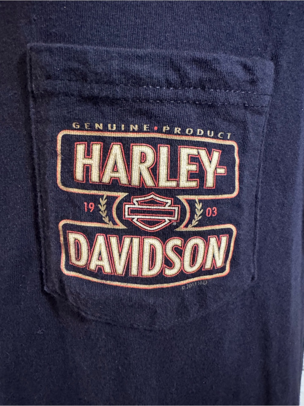 Harley-Davidson Black Short Sleeve Tee Cool Pocket Logo - Picture 7 of 7